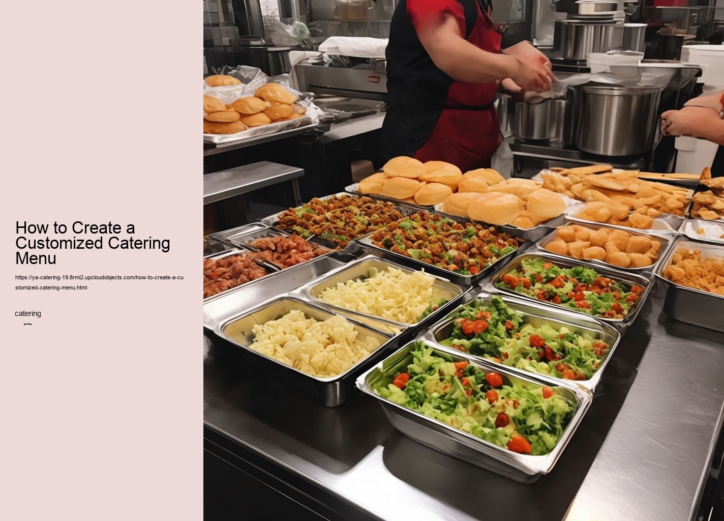 How to Create a Customized Catering Menu